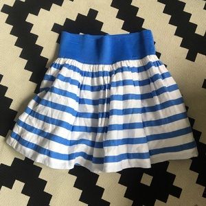 Blue & White Skirt with Pockets
